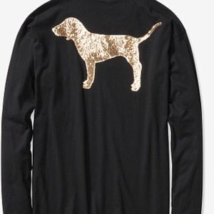 ***SOLD***Pink campus bling long sleeve shirt